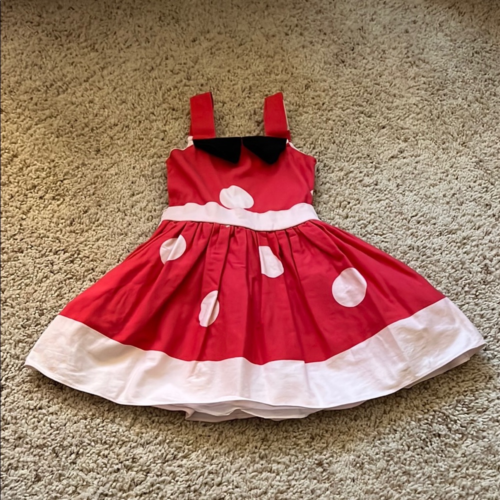 Unique Vintage Minnie Mouse Red and White Polka Dot Kids Costume Dress